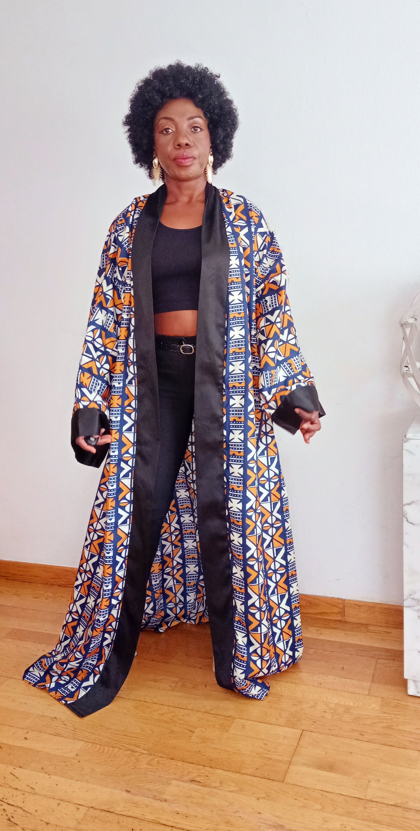 Kimono Tribal Bogolan - Maxi Kimono Polyester et Coton - PASKYCOLORS