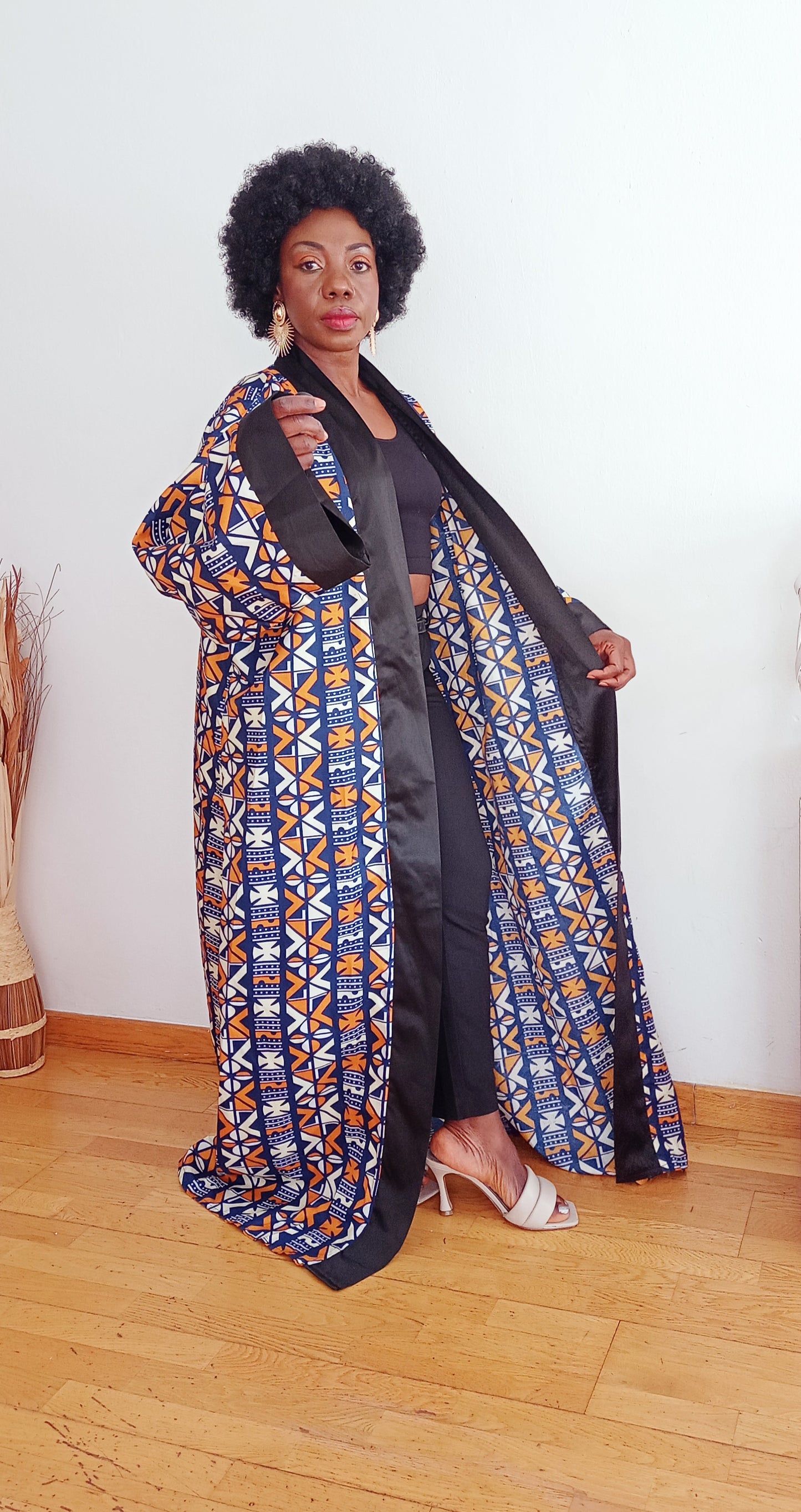 Kimono Tribal Bogolan - Maxi Kimono Polyester et Coton - PASKYCOLORS