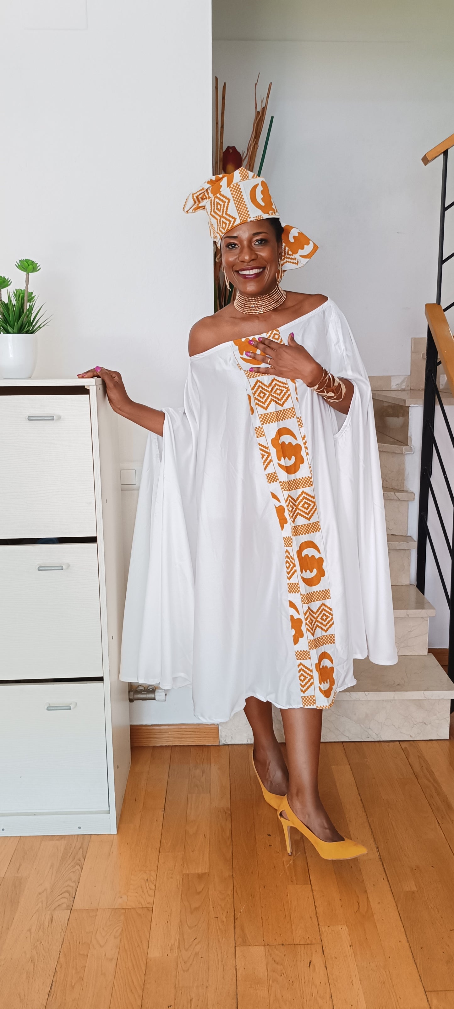 Robe Boubou en Soie - Rich Aunty Set MENDZUI - PASKYCOLORS