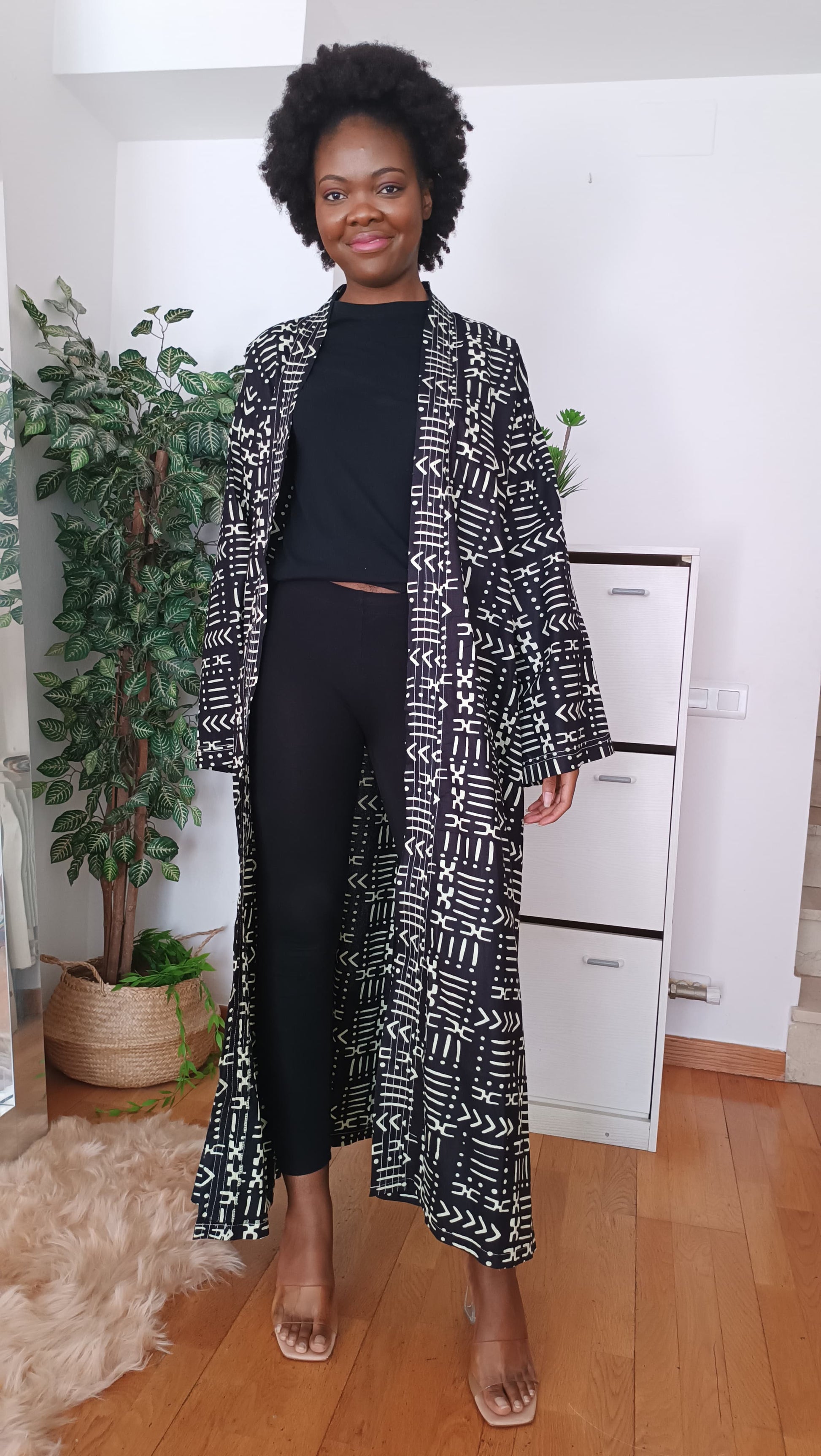 Kimono En Coton Wax - Maxi Kimono Akwaba - PASKYCOLORS