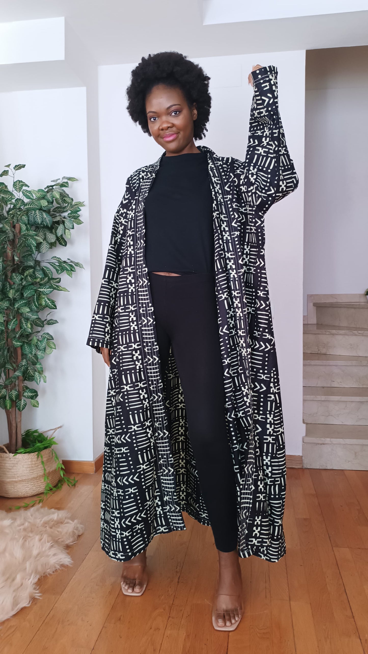 Kimono En Coton Wax - Maxi Kimono Akwaba - PASKYCOLORS