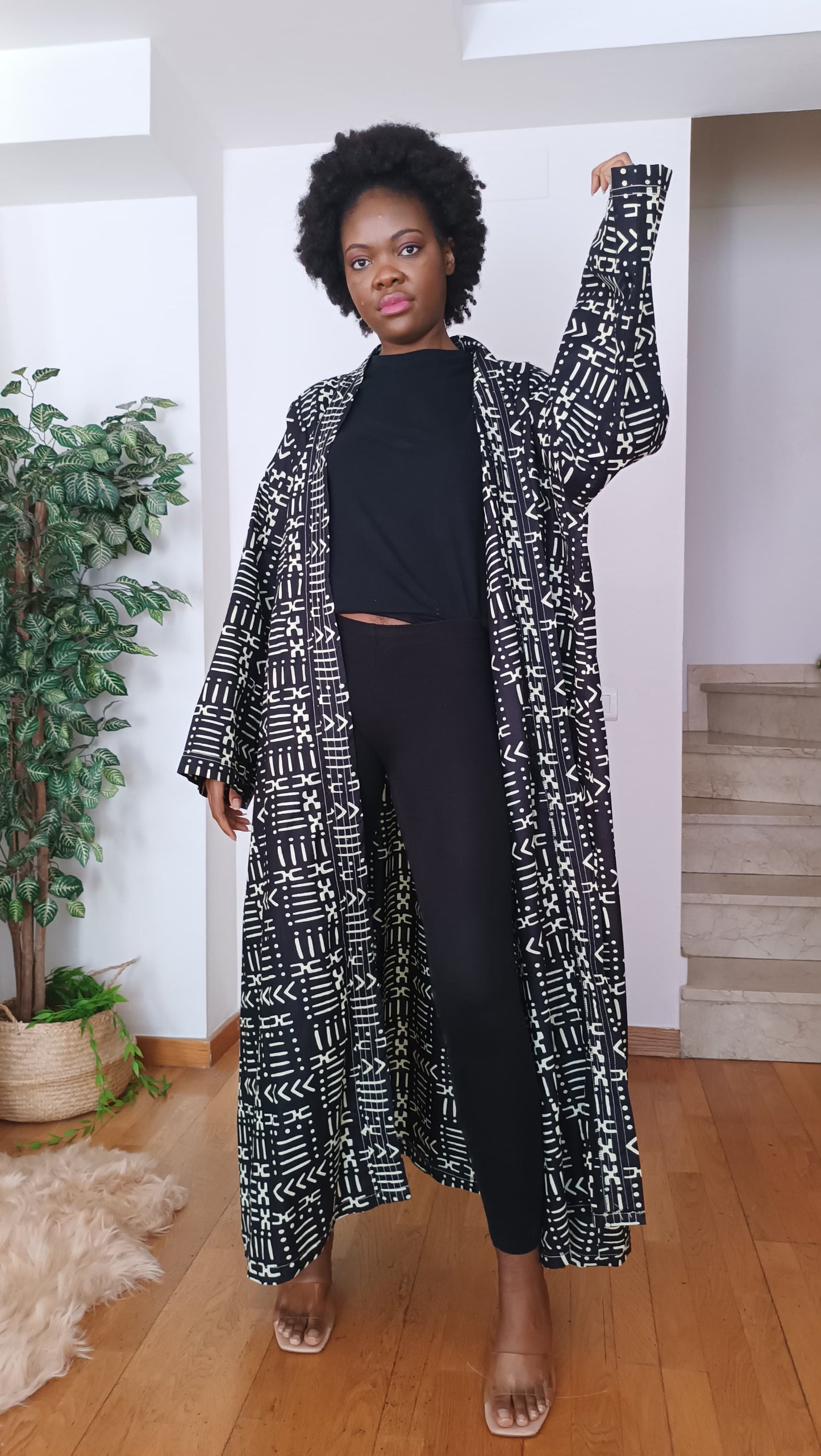 Kimono En Coton Wax - Maxi Kimono Akwaba - PASKYCOLORS